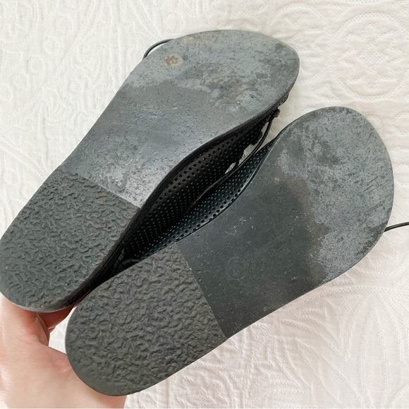 ANCIENT‎ GREEK SANDALS Mache Gladiator Lace Up Sandals, Perforated Black - Picture 10 of 10